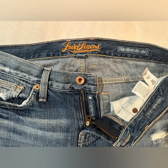 Lucky Legend by Lucky Brand Jeans Legend Dylan Boyfriend destroyed 00/24 - Picture 3 of 6